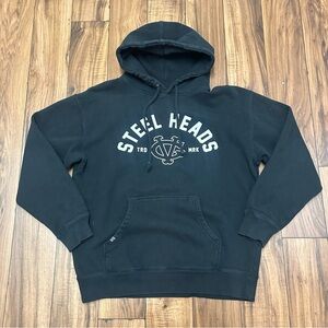 VG Idaho Steelheads ECHL Hockey Hoodie Black White Logo Men’s Large Sweatshirt